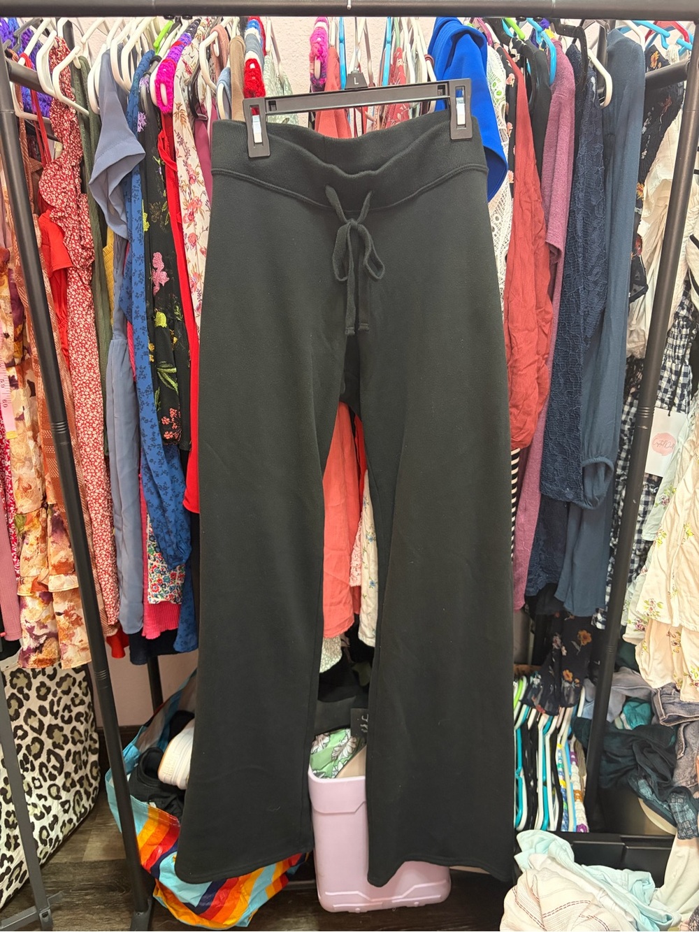 Hollister Black Wide-Leg Drawstring Sweatpants for Kids